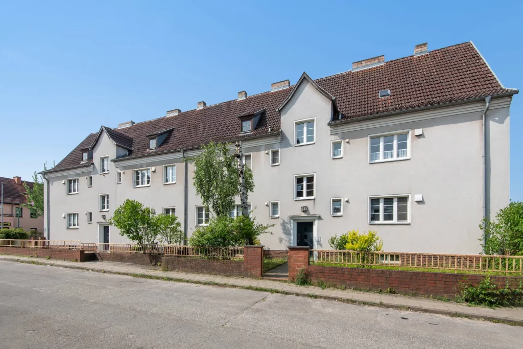 Außenansicht von einem Mehrfamilienhaus in der Nähe von Leipzig