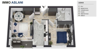Grundriss - Vermietete 2-Zimmer-Wohnung mit Loggia & Tiefgarage-Stellpaltz im beliebten Leipzig-Plagwitz