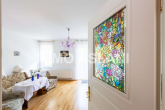 Wohnzimmer - Gepflegte Kapitalanlage mit Balkon – 3-Zimmer-Altbauwohnung in Leipzig-Nord