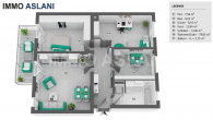 Grundriss - Gepflegte Kapitalanlage mit Balkon – 3-Zimmer-Altbauwohnung in Leipzig-Nord