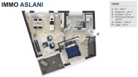 Grundriss_WE13 - 2-Zimmer-Wohnung mit Loggia, hochwertiger EBK, Fußbodenheizung & KNX in Leipzig Zentrum-Südost