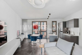 Wohnbereich_2_EDIT - 2-Zimmer-Wohnung mit Loggia, hochwertiger EBK, Fußbodenheizung & KNX in Leipzig Zentrum-Südost